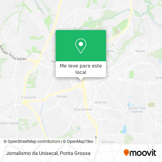 Jornalismo da Unisecal mapa