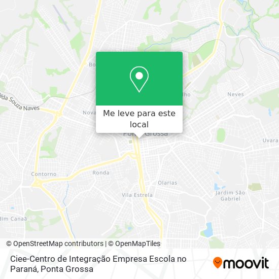 Ciee-Centro de Integração Empresa Escola no Paraná mapa