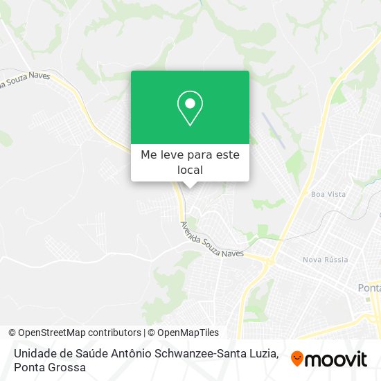 Unidade de Saúde Antônio Schwanzee-Santa Luzia mapa