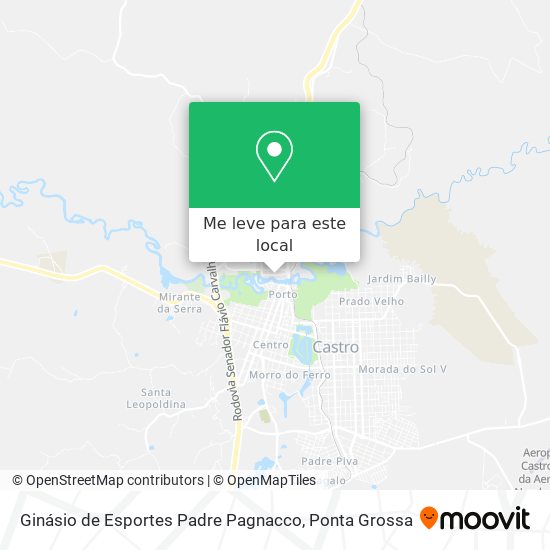 Ginásio de Esportes Padre Pagnacco mapa