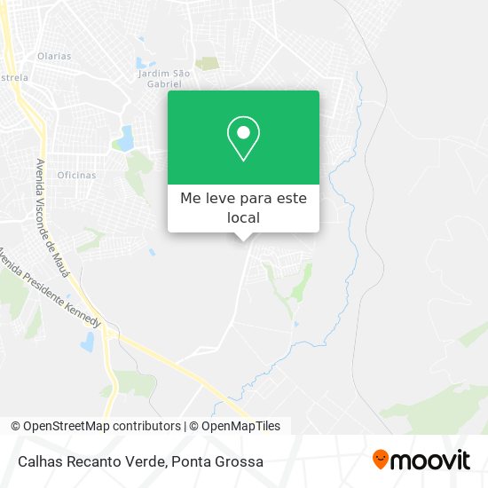 Calhas Recanto Verde mapa
