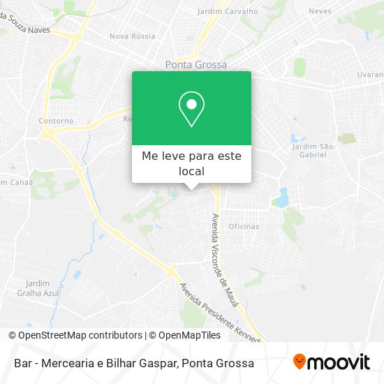 Bar - Mercearia e Bilhar Gaspar mapa