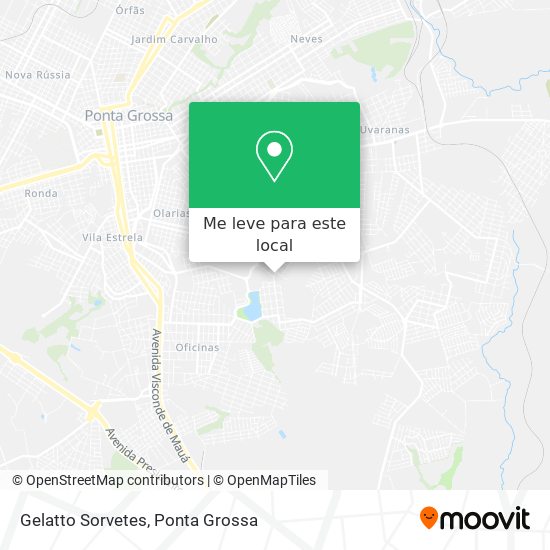Gelatto Sorvetes mapa