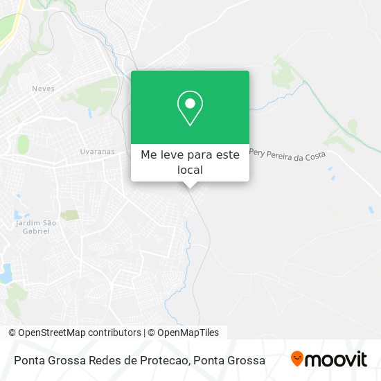 Ponta Grossa Redes de Protecao mapa