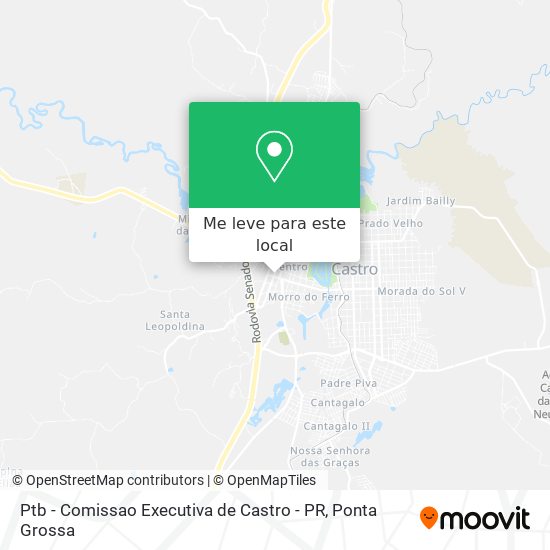 Ptb - Comissao Executiva de Castro - PR mapa