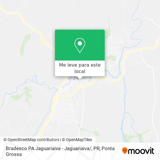 Bradesco PA Jaguariaiva - Jaguariaiva / , PR mapa