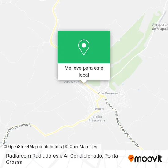 Radiarcom Radiadores e Ar Condicionado mapa