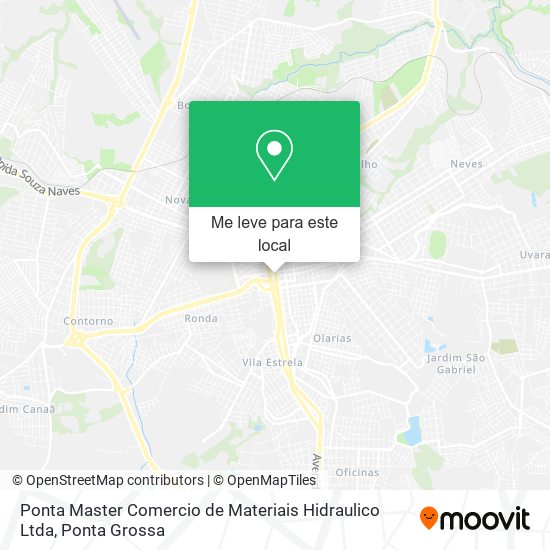 Ponta Master Comercio de Materiais Hidraulico Ltda mapa