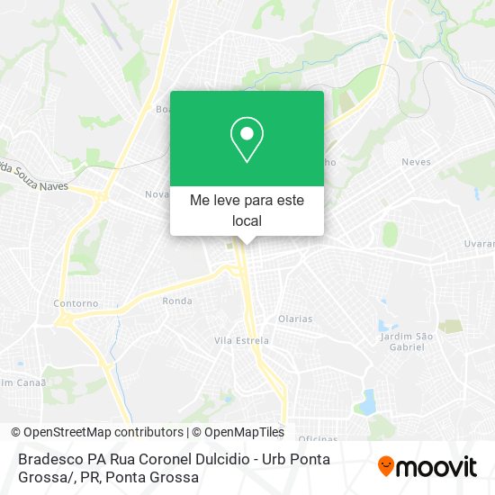 Bradesco PA Rua Coronel Dulcidio - Urb Ponta Grossa / , PR mapa