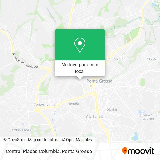 Central Placas Columbia mapa