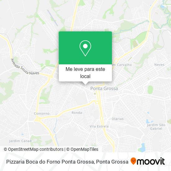 Pizzaria Boca do Forno Ponta Grossa mapa