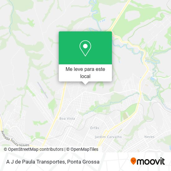 A J de Paula Transportes mapa