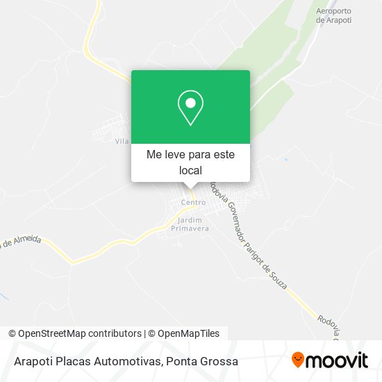 Arapoti Placas Automotivas mapa