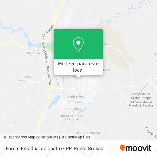 Fórum Estadual de Castro - PR mapa