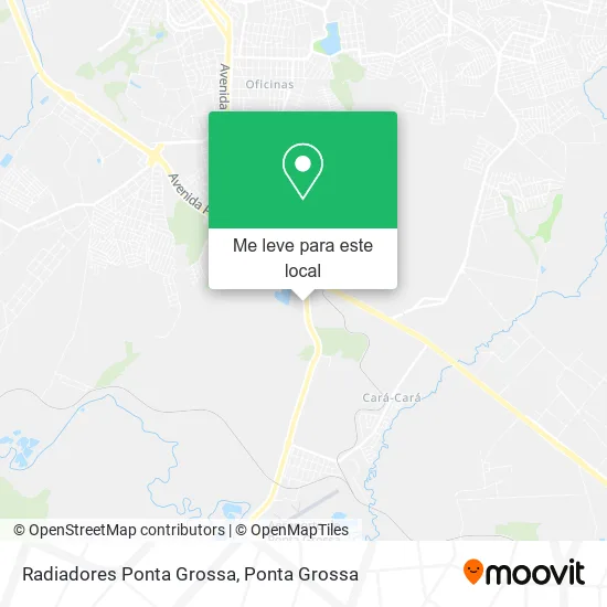Radiadores Ponta Grossa mapa