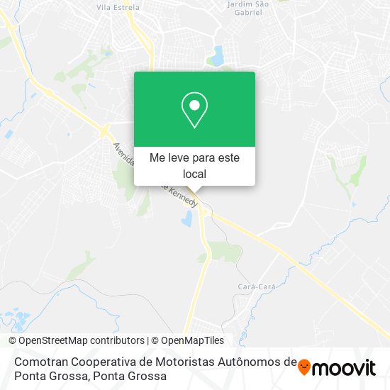 Comotran Cooperativa de Motoristas Autônomos de Ponta Grossa mapa