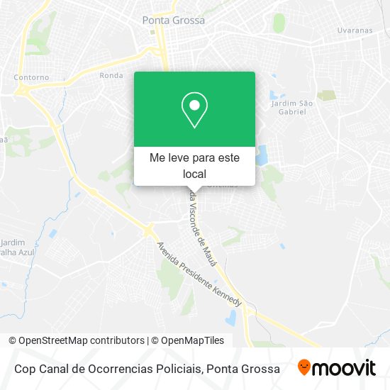 Cop Canal de Ocorrencias Policiais mapa