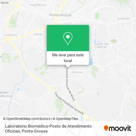 Laboratório Biomédico-Posto de Atendimento Oficinas mapa