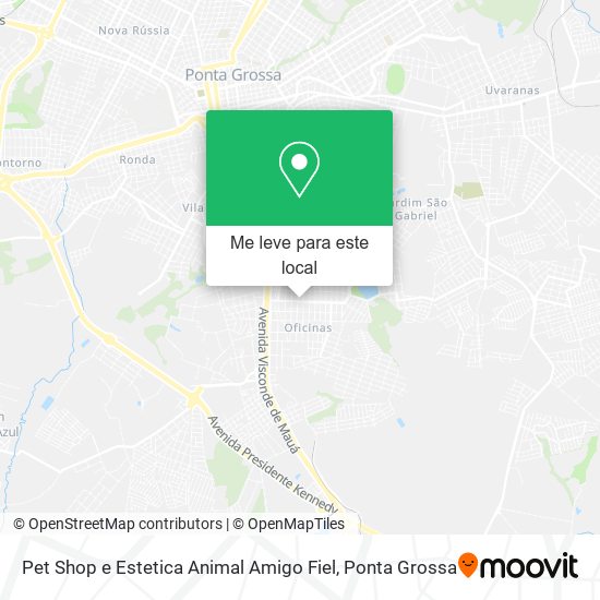 Pet Shop e Estetica Animal Amigo Fiel mapa