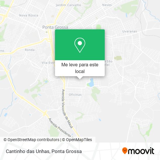 Cantinho das Unhas mapa