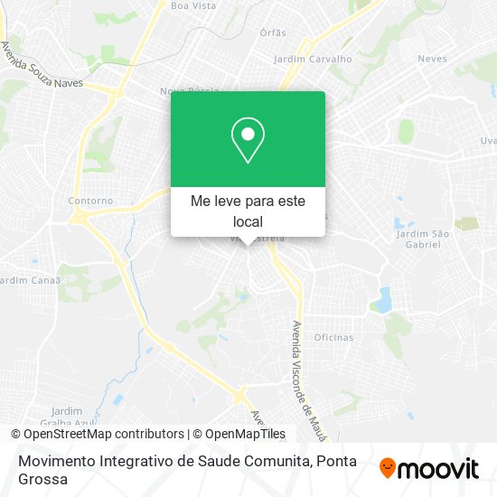 Movimento Integrativo de Saude Comunita mapa