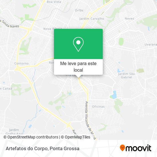 Artefatos do Corpo mapa