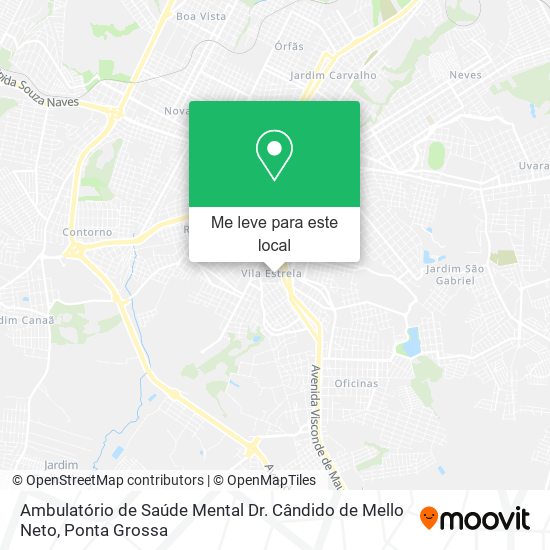 Ambulatório de Saúde Mental Dr. Cândido de Mello Neto mapa