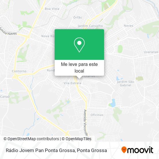 Rádio Jovem Pan Ponta Grossa mapa