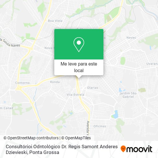 Consultórioi Odntológico Dr. Regis Samont Anderes Dzievieski mapa