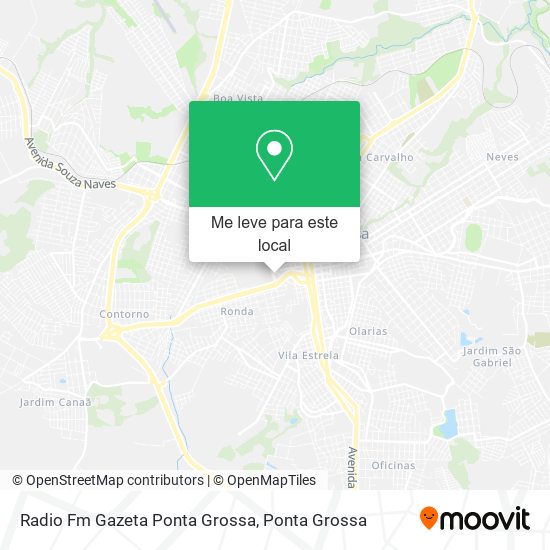 Radio Fm Gazeta Ponta Grossa mapa