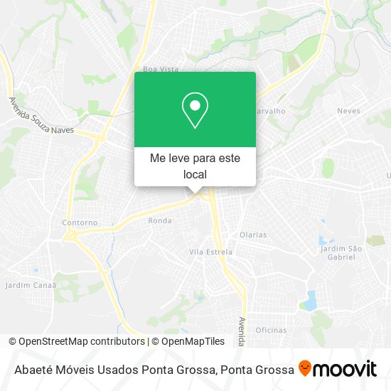 Abaeté Móveis Usados Ponta Grossa mapa