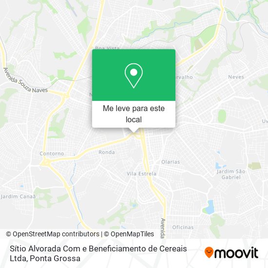 Sítio Alvorada Com e Beneficiamento de Cereais Ltda mapa