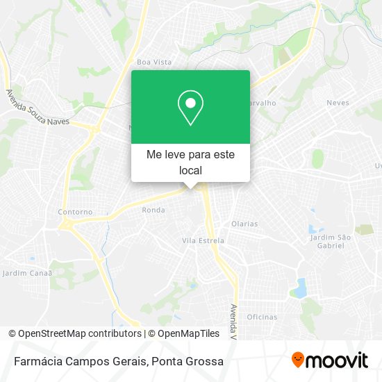 Farmácia Campos Gerais mapa