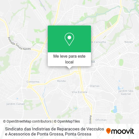 Sindicato das Indistrias de Reparacoes de Vecculos e Acessorios de Ponta Grossa mapa