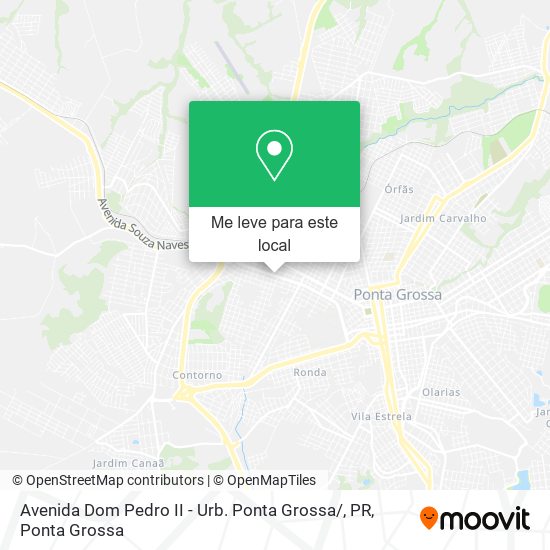 Avenida Dom Pedro II - Urb. Ponta Grossa / , PR mapa