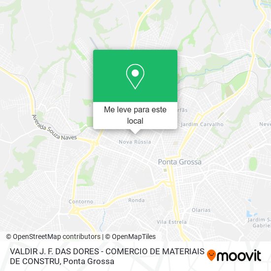 VALDIR J. F. DAS DORES - COMERCIO DE MATERIAIS DE CONSTRU mapa