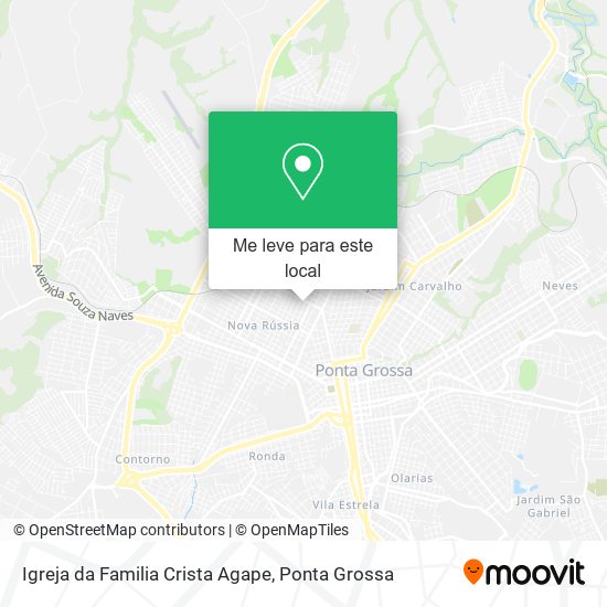 Igreja da Familia Crista Agape mapa