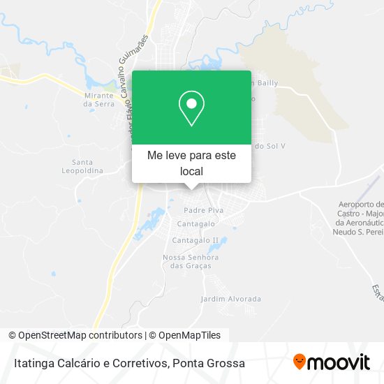 Itatinga Calcário e Corretivos mapa