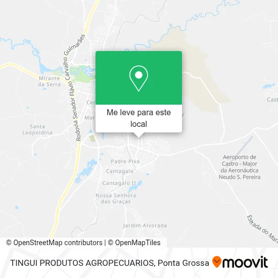 TINGUI PRODUTOS AGROPECUARIOS mapa