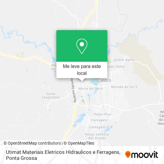 Utimat Materiais Eletricos Hidraulicos e Ferragens mapa