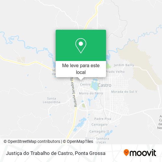 Justiça do Trabalho de Castro mapa