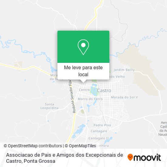 Associacao de Pais e Amigos dos Excepcionais de Castro mapa