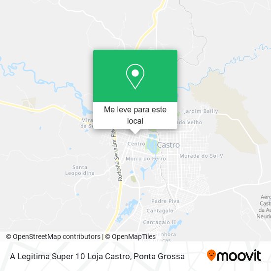 A Legitima Super 10 Loja Castro mapa