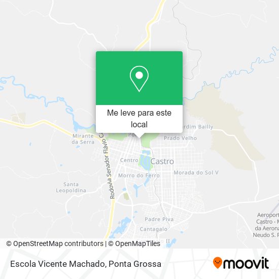 Escola Vicente Machado mapa