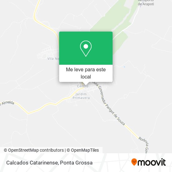 Calcados Catarinense mapa