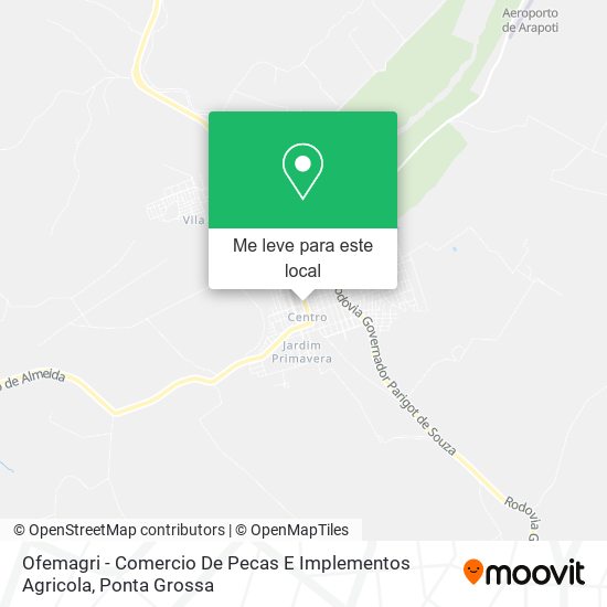 Ofemagri - Comercio De Pecas E Implementos Agricola mapa