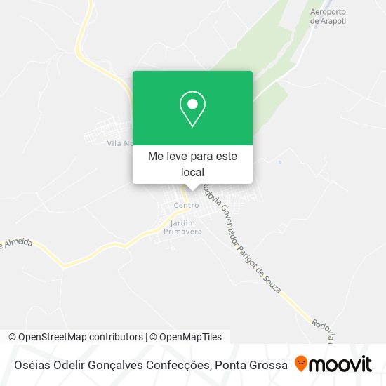 Oséias Odelir Gonçalves Confecções mapa