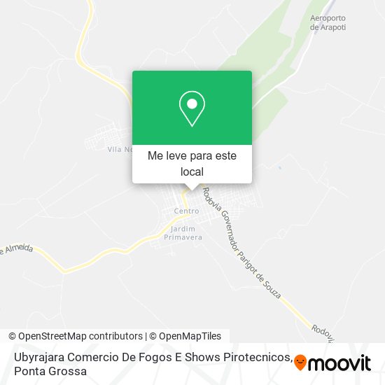 Ubyrajara Comercio De Fogos E Shows Pirotecnicos mapa