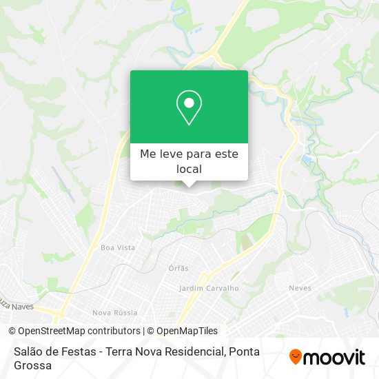 Salão de Festas - Terra Nova Residencial mapa