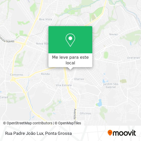 Rua Padre João Lux mapa